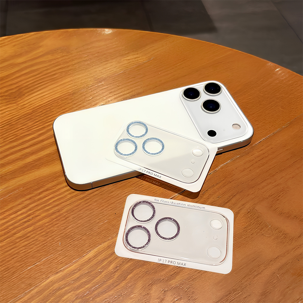 Home Office Microsoft - 2個入り ブリンググリッター スクリーン＆カメラレンズプロテクター フルカバー iPhone 17
