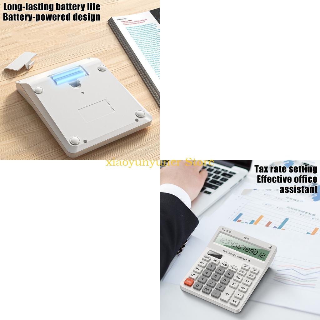 Home Office Budget - P9JB 12 桁 LCD スクリーン卓上電卓、太陽電池の使用とカウンター サービス、学習テーブル、予算用の制御レイアウト