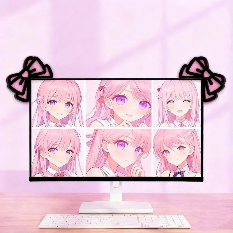 Home Office Programmer - 新しい 1/2 個木製ちょう結び PC アクセサリーかわいい 2D