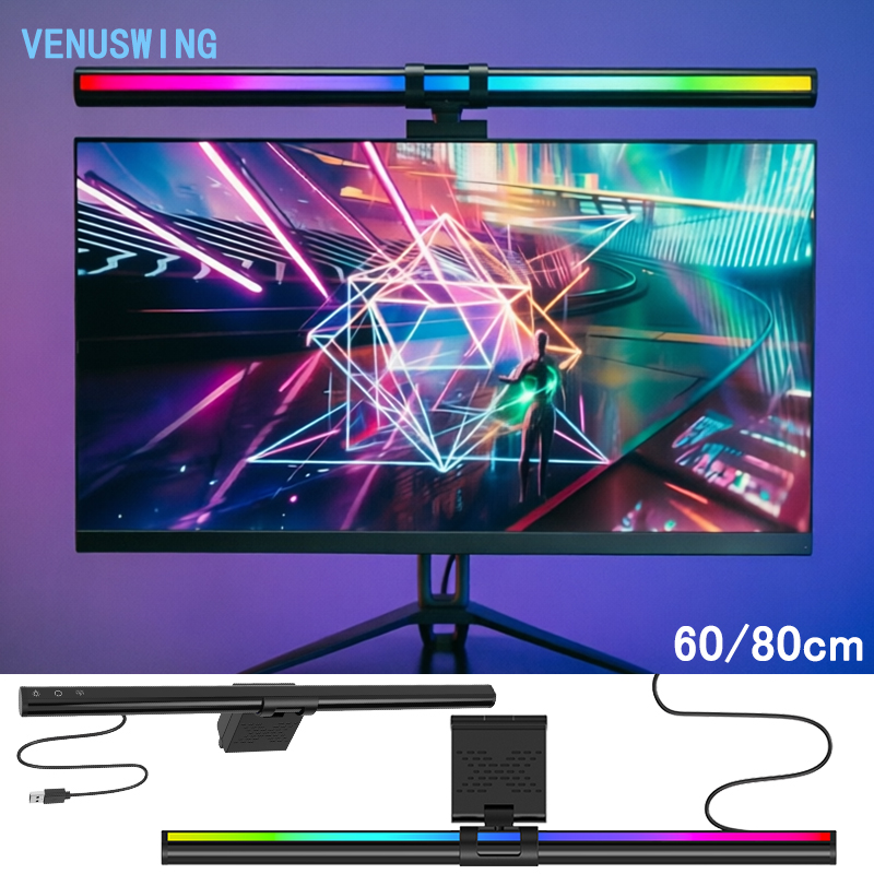 Home Office Programmer - RGB ライト 60/80 センチメートルゲーム雰囲気照明モニターライトバーコンピュータモニターランプ雰囲気ランプ家庭用オフィス仕事ゲーム用