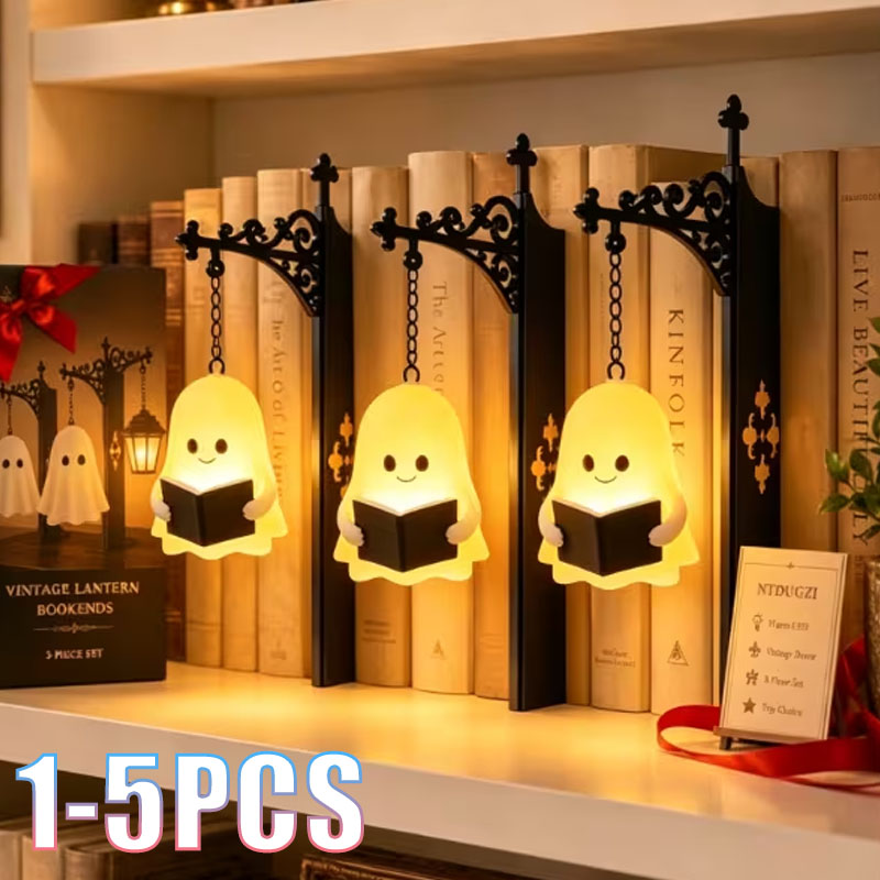 Home Office And Library - 1-5 個ハロウィンヴィンテージ吊り下げ式 LED 図書館本棚装飾ブックヌックライトホームオフィス読書コーナー棚ディスプレイ用