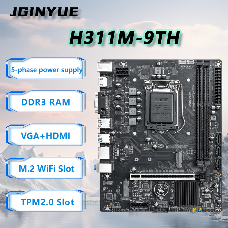 Home Office Budget - JGINYUE H110 マザーボードサポートインテル 8/9th M-ATX DDR3