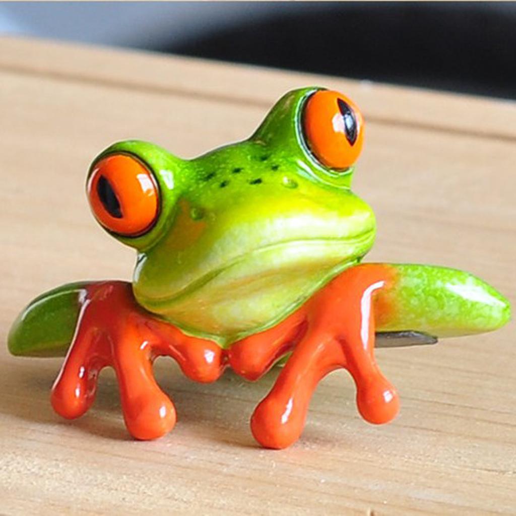 Home Office Programmer - 樹脂クリエイティブ3Dクラフトカエルの装飾、オフィスデスク、コンピューターの装飾、ホームルームのディスプレイ、庭の芝生の装飾、ギフト