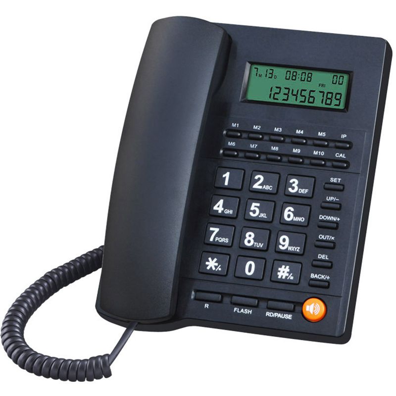 Home Office Phone Number - 家庭用固定電話電話発信者ID電話デスクトップコード付きダイヤルバック番号ストレージホームオフィスホテルレストランテレフォン用