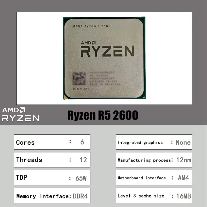 予算重視の多機能AMD Ryzen 5 2600 AM4 C - Home Office Budget のレビューと価格
