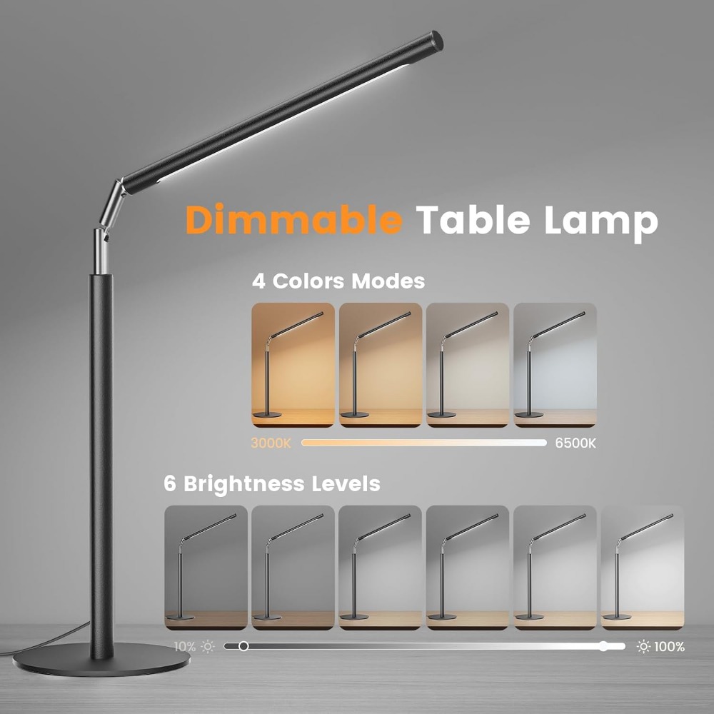 16インチ調節可能なメタルLEDデスクランプ、15W 120 - Home Office Lamp のレビューと価格
