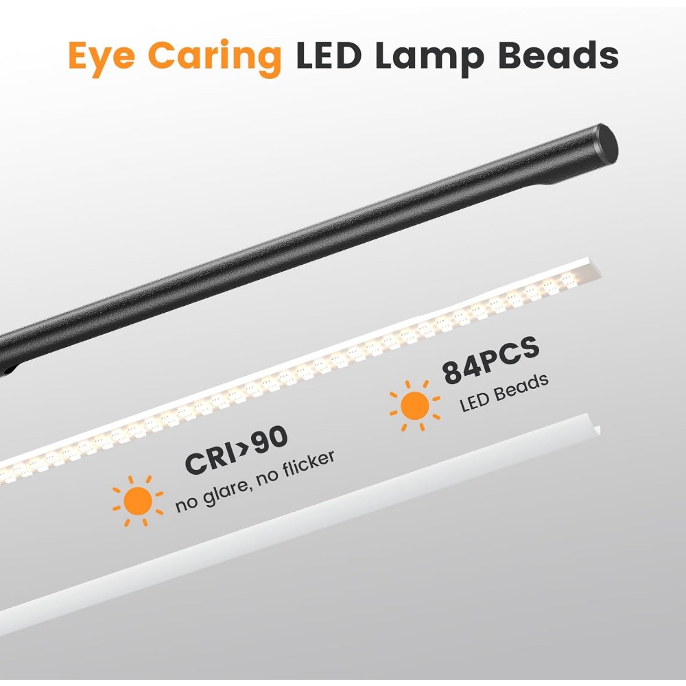 16インチ調節可能なメタルLEDデスクランプ、15W 120 - Home Office Lamp のレビューと価格