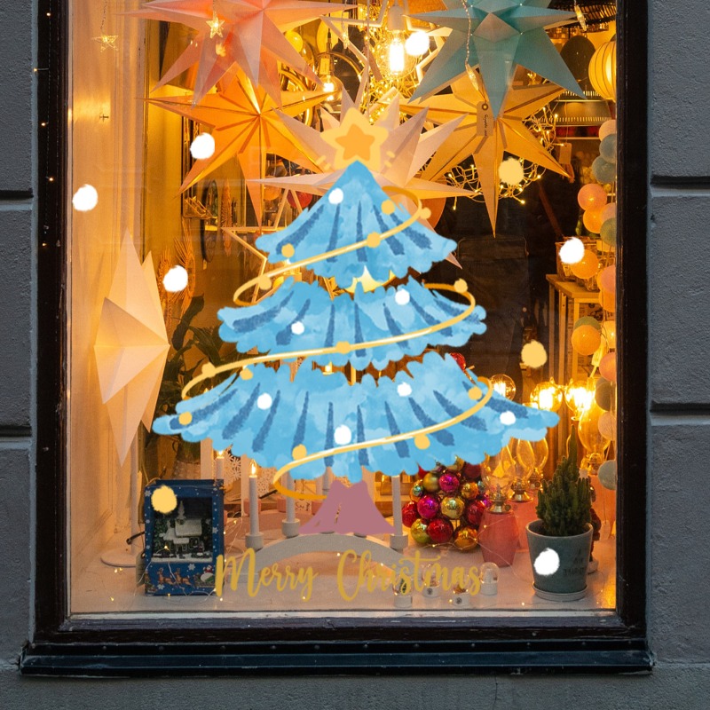 2026年ブルーカラーグリッタークリスマスツリーウィンドウク - Home Office Holidays 2026 のレビューと価格