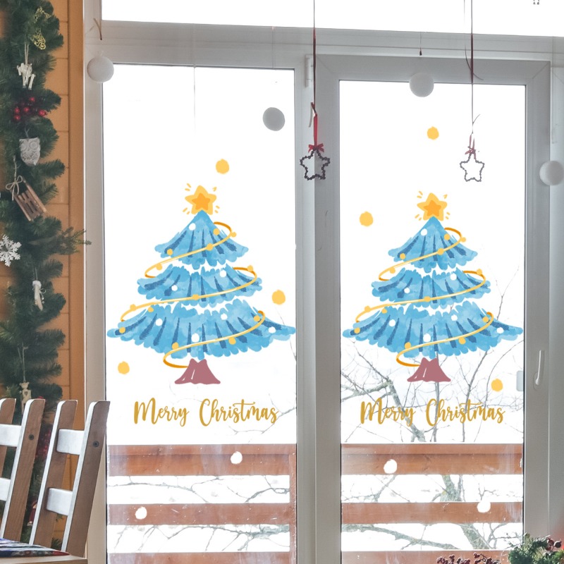 2026年ブルーカラーグリッタークリスマスツリーウィンドウク - Home Office Holidays 2026 のレビューと価格