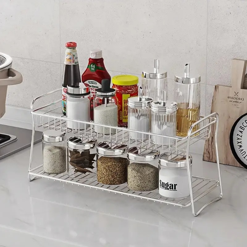 2段式カウンタートップ収納ラック - キッチン、バスルーム、 - Home Office Work Table のレビューと価格