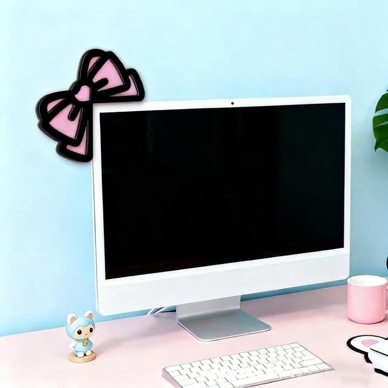 新しい 1/2 個木製ちょう結び PC アクセサリーかわいい - Home Office Programmer のレビューと価格