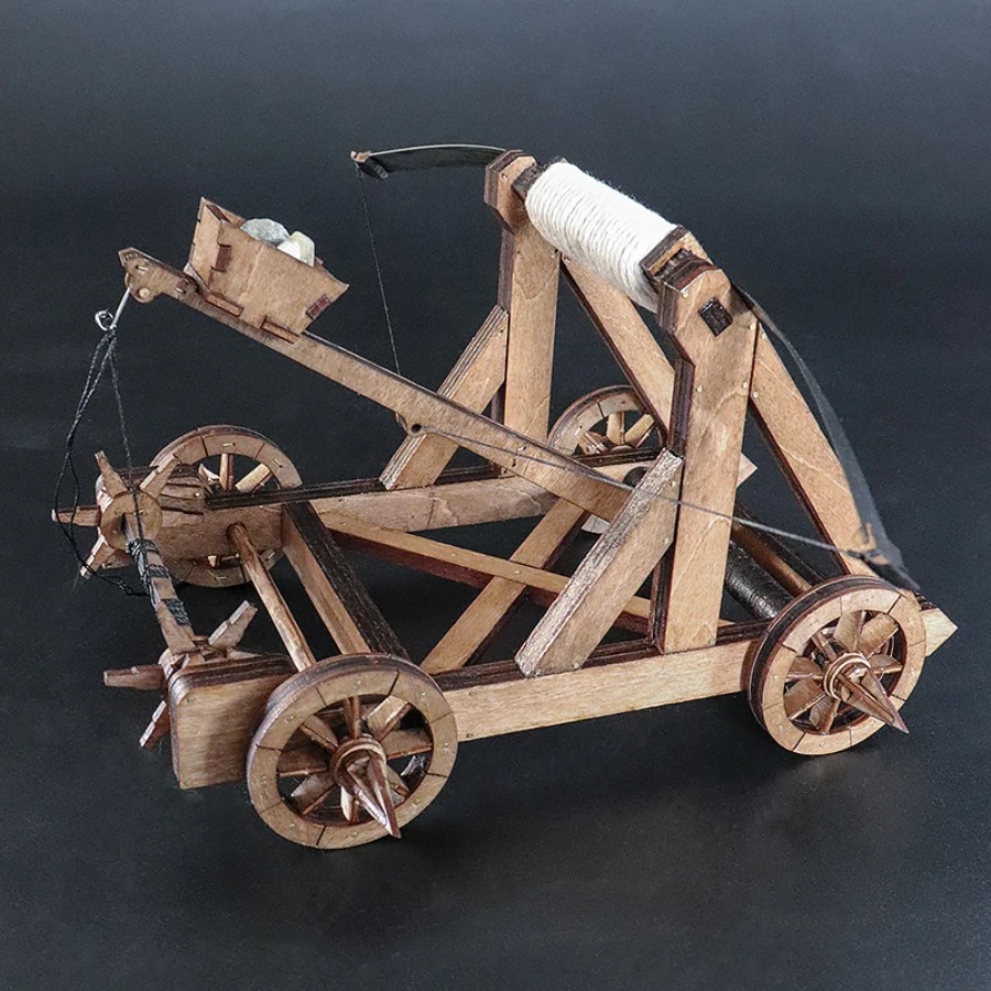 中世の弾性カタパルトモデル古代戦車木製手作りDIY装飾品デス - Home Office Architecture のレビューと価格