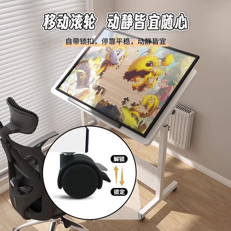 クリエイティブモダン木製折りたたみ式高さ調節可能な描画デスク - Home Office Work Table のレビューと価格