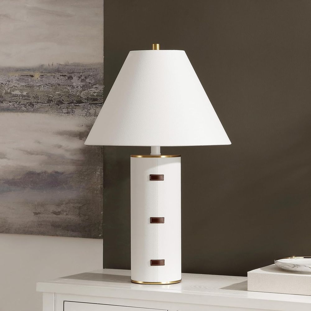 27インチLEDテーブルランプ - ホワイト/ブラウン/真鍮 - Home Office Lamp のレビューと価格