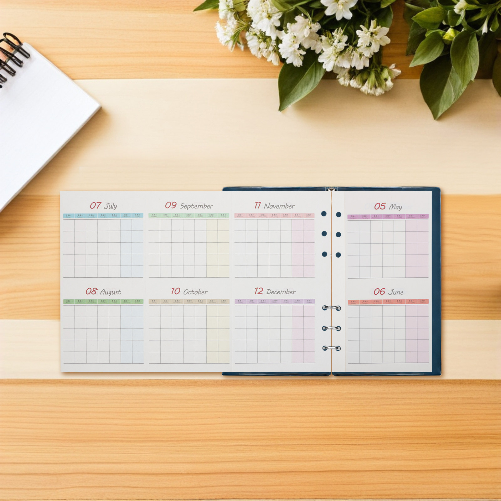 20枚入り日付なしマンスリープランナーリフィル、6穴バインダ - Home Office Budget のレビューと価格