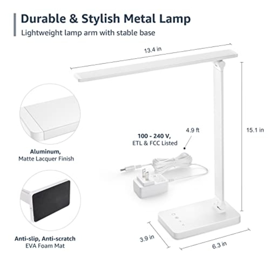 LEDデスクランプ、メタルデスクライト9.5W 800lm、 - Home Office Lamp のレビューと価格