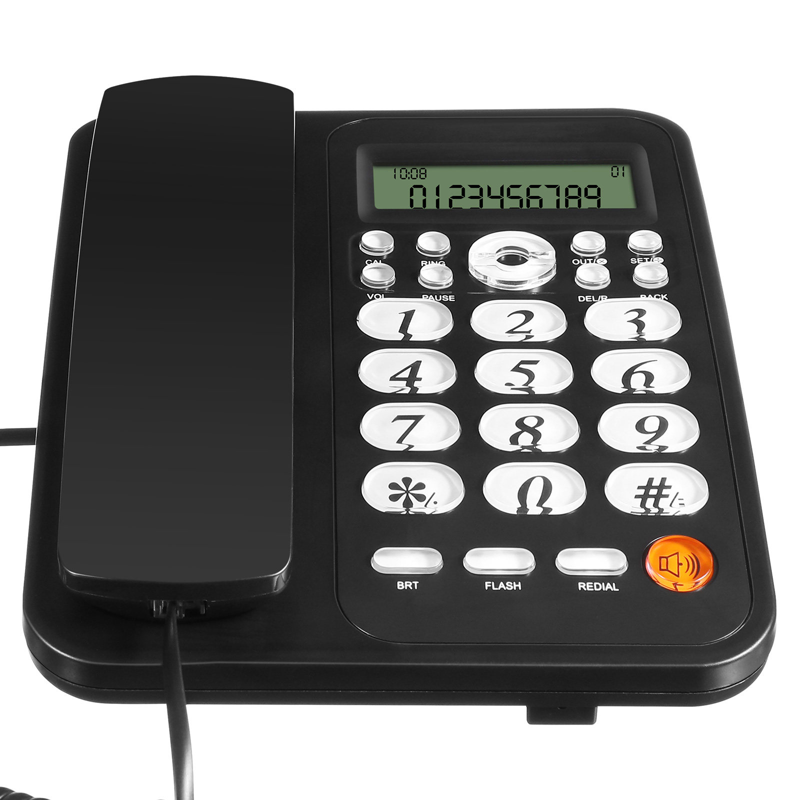 発信者番号表示機能付きコード付き電話機、大きな数字表示、安定 - Home Office Phone Number のレビューと価格
