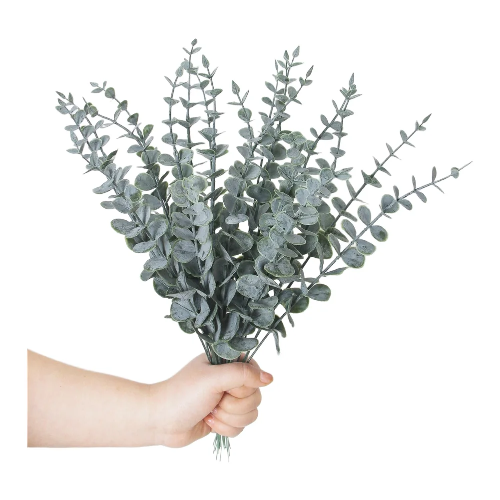 人工ユーカリの葉の花束プラスチック緑の装飾結婚式ホームオフィ - Home Office Backdrop のレビューと価格