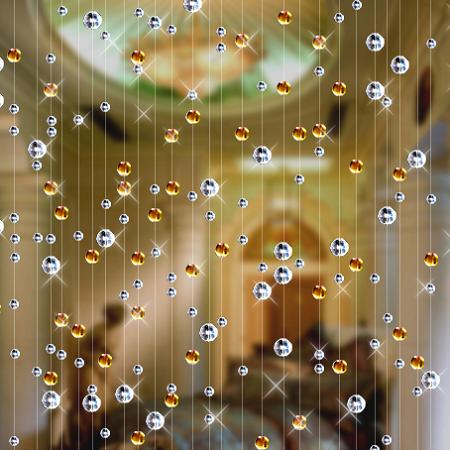 ファッショナブルなクリスタルガラスのカーテン,室内装飾,豪華 - Home Office Backdrop のレビューと価格