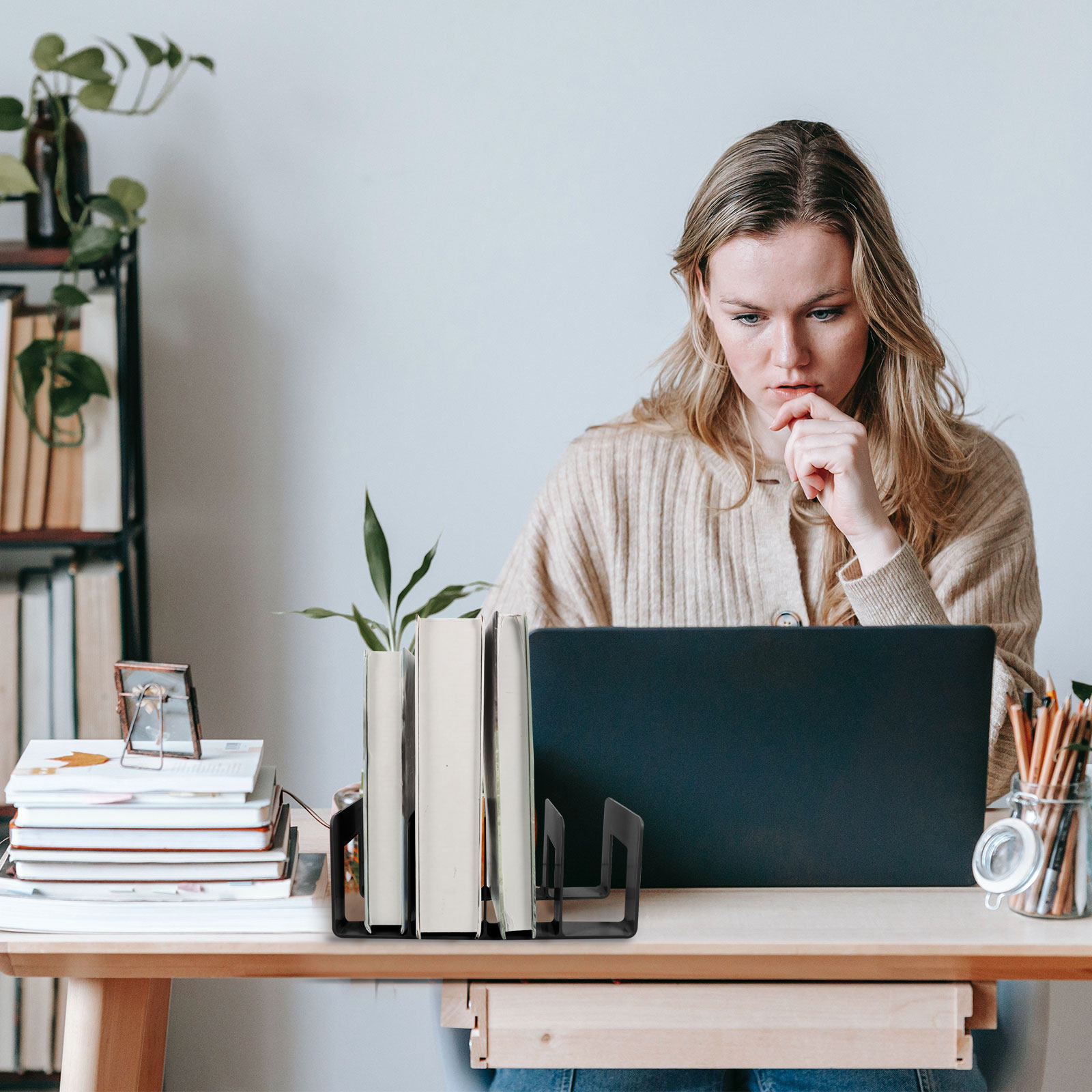本棚用ブックホルダー デスクトップオーガナイザー マガジンラ - Home Office Bookshelves のレビューと価格