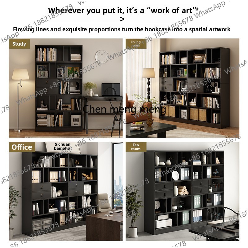 本棚壁掛けと6段木製本棚、キャビネット扉付きディスプレイ、オ - Home Office And Library のレビューと価格