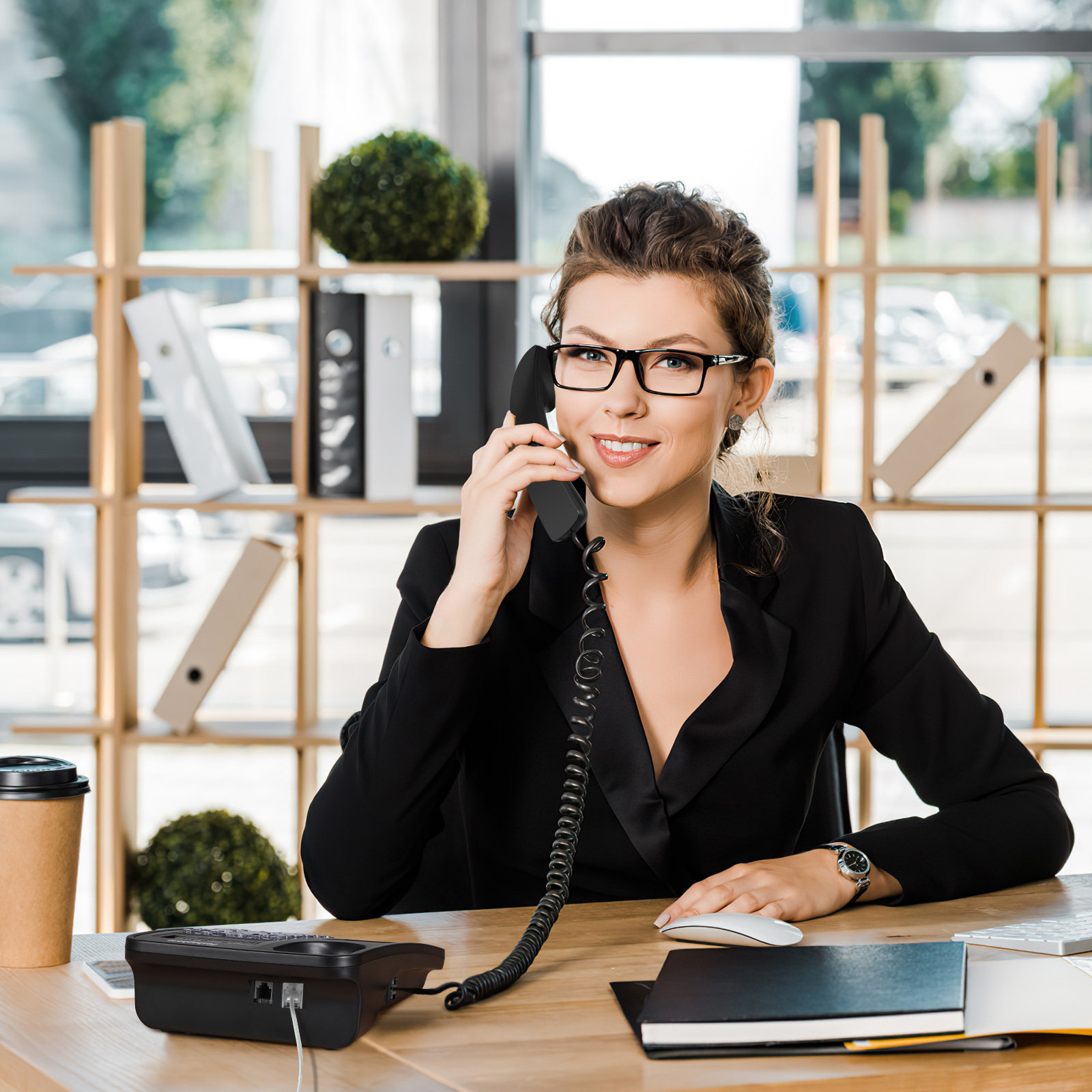発信者番号表示機能付きコード付き電話機、大きな数字表示、安定 - Home Office Phone Number のレビューと価格