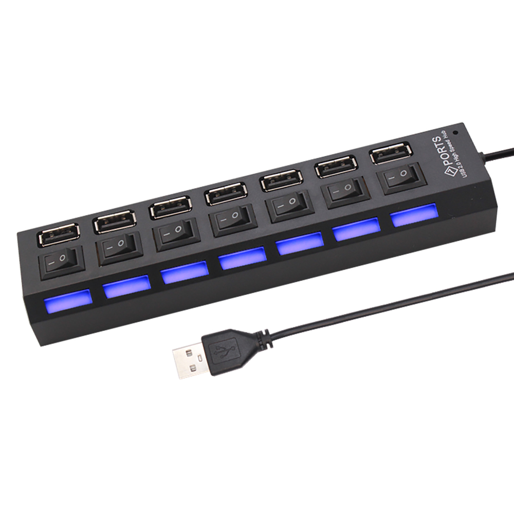 7 ポート USB 2.0 ハブスプリッターラップトップコン - Home Office Programmer のレビューと価格