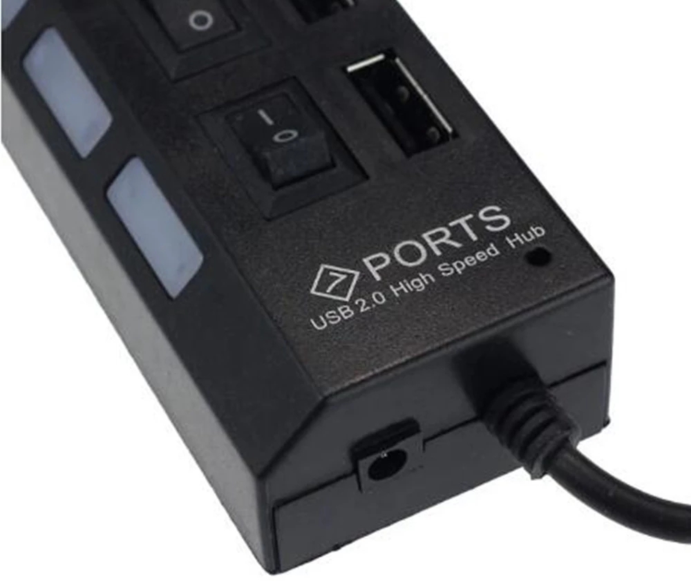 7 ポート USB 2.0 ハブスプリッターラップトップコン - Home Office Programmer のレビューと価格