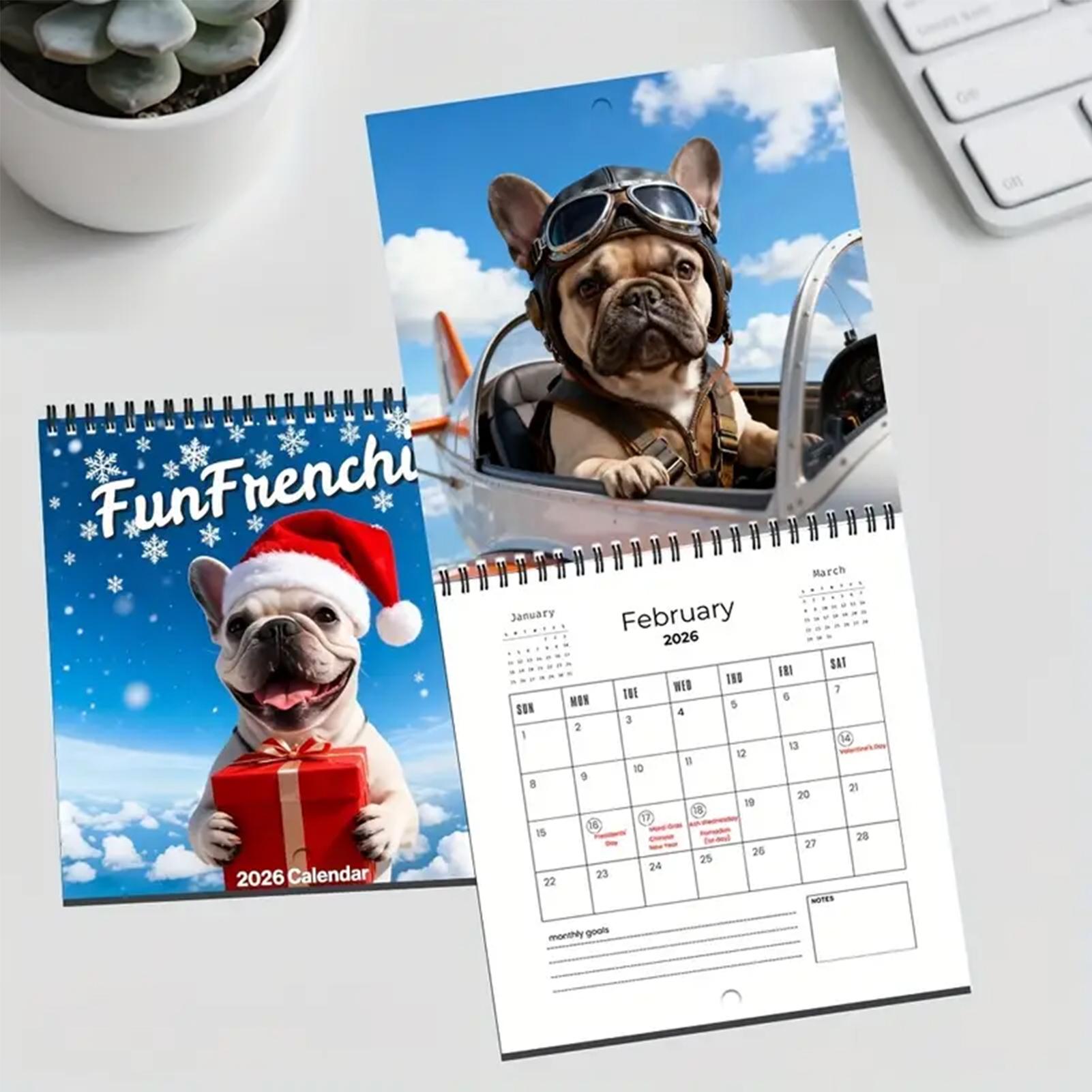 カレンダー 2026 休日付き 毎週 毎日 フレンチ ブルド - Home Office Holidays 2026 のレビューと価格