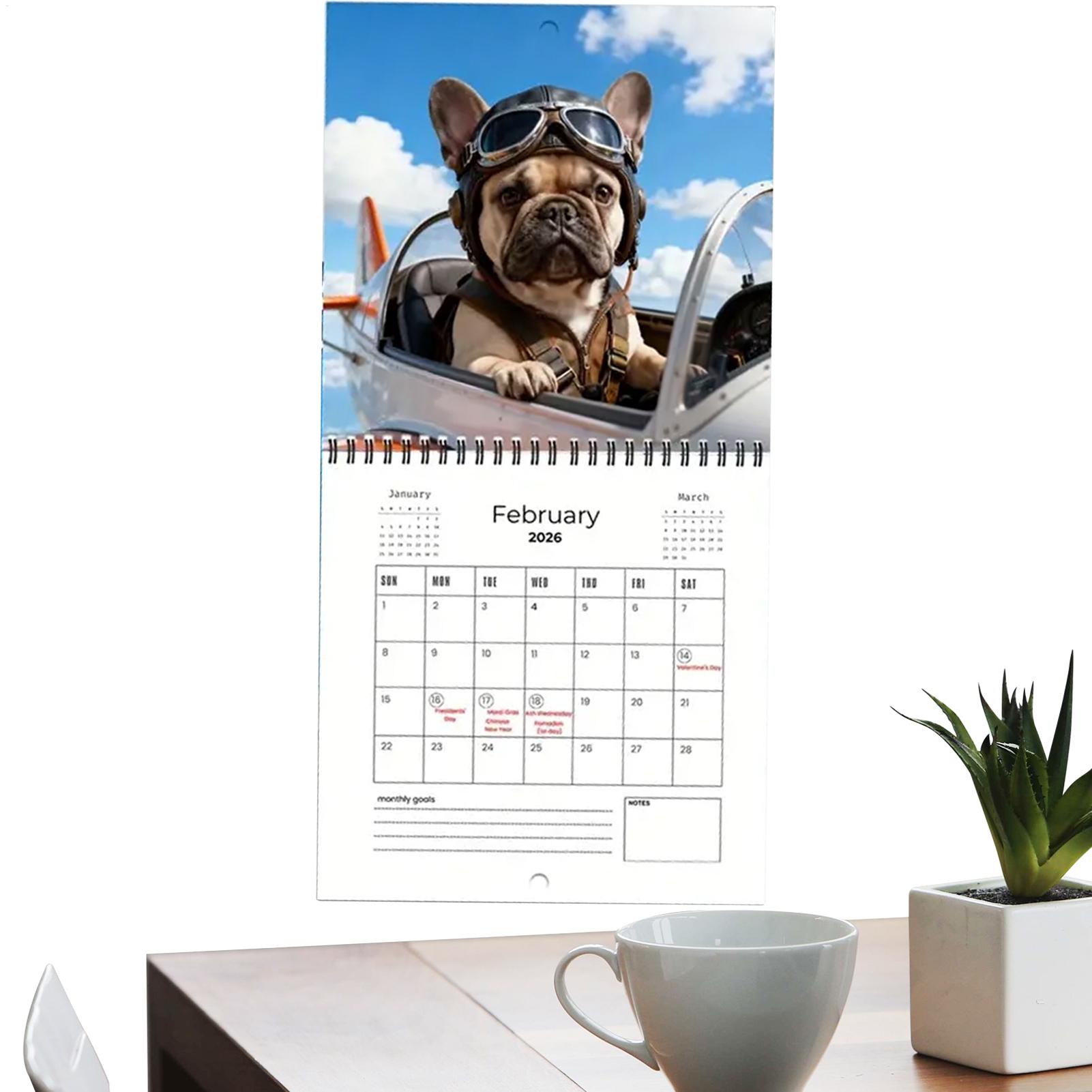 カレンダー 2026 休日付き 毎週 毎日 フレンチ ブルド - Home Office Holidays 2026 のレビューと価格
